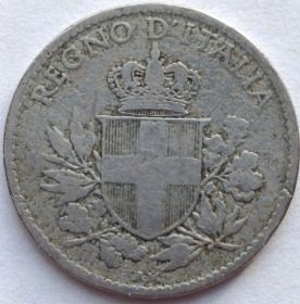 Король Виктор Эммануил III 20 чентезимо Италия 1919