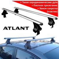 Багажник на крышу Skoda Rapid, Атлант, аэродинамические дуги, опора Е
