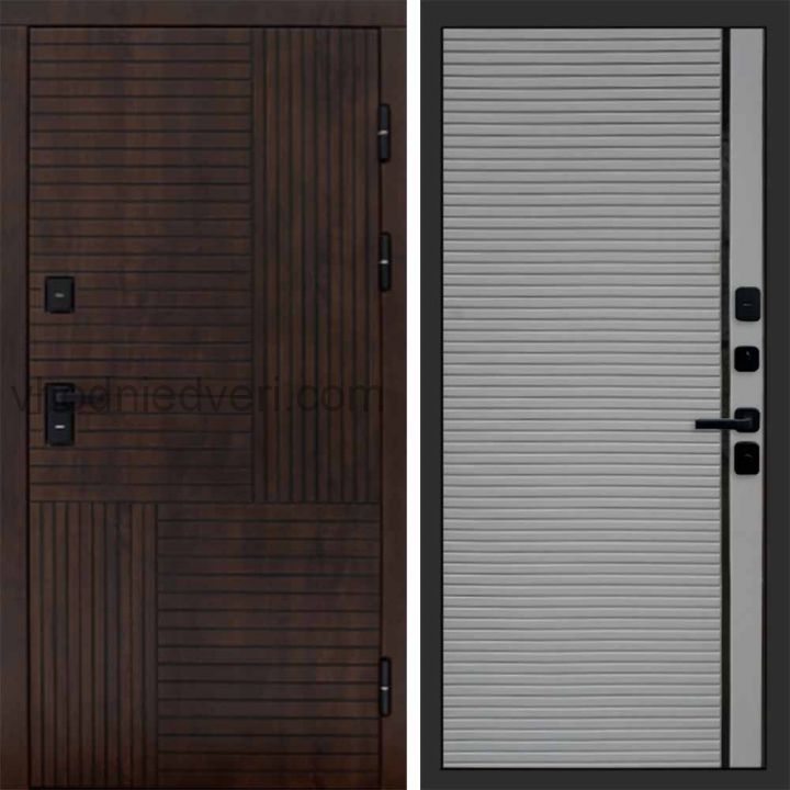 Входная дверь Termo-door Премиум винорит Веста Дуб с терморазрывом - Porte Грей софт