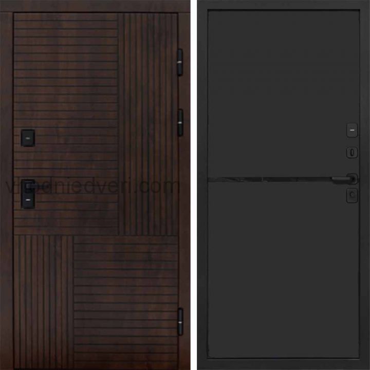 Входная дверь Termo-door Премиум винорит Веста Дуб с терморазрывом - Нео Black