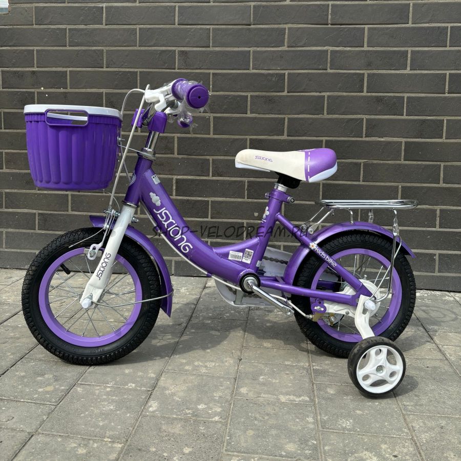 Велосипед детский 12" 1 скорость фиолетовый