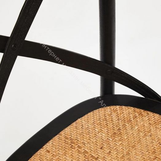 Стул CROSS (mod.CB2001) дерево вяз, 49.5*53.5*87, черный