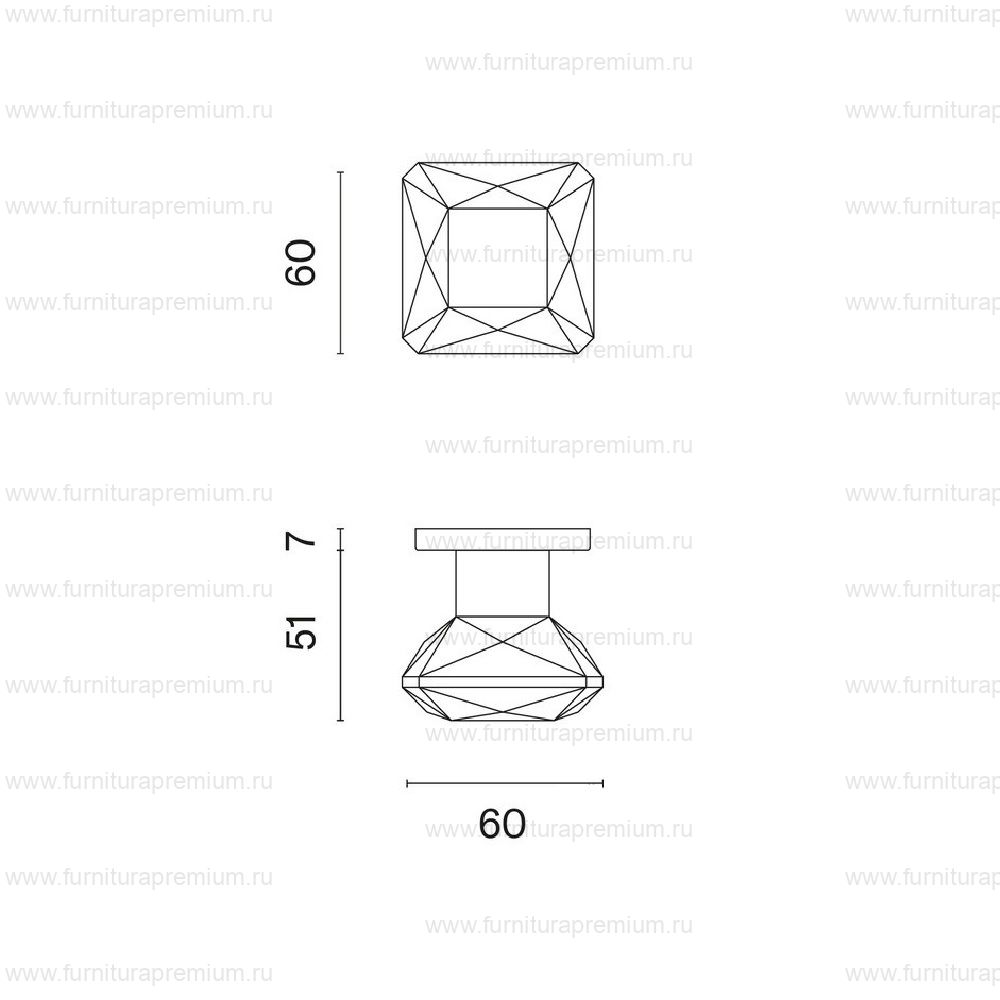 Ручка-кноб Aprile Quince Q 7S