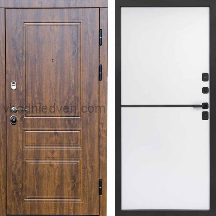 Входная дверь Termo-door Премиум винорит Орегон Дуб с терморазрывом - Нео White