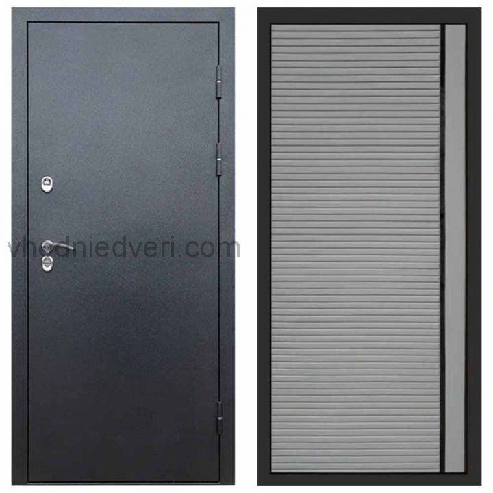 Входная дверь Termo-door Сибирь Антик серебро с терморазрывом - Porte Грей софт