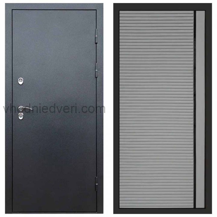 Входная дверь Termo-door Сибирь Антик серебро с терморазрывом - Porte Грей софт