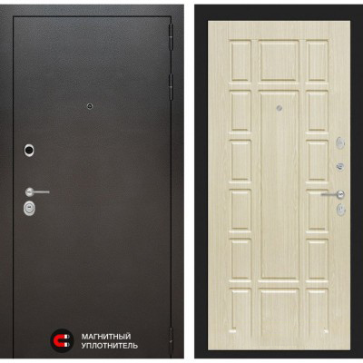 Входная дверь Лабиринт SILVER - 12 Беленый дуб