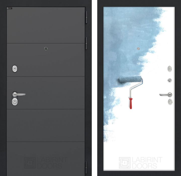 Входная дверь Лабиринт ART - 28 Грунт под покраску