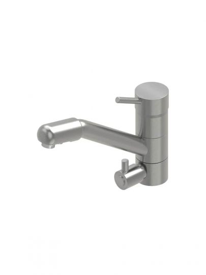 Кухонный смеситель Quadro design Idealaqua Inox 128KG поворотный излив схема 2