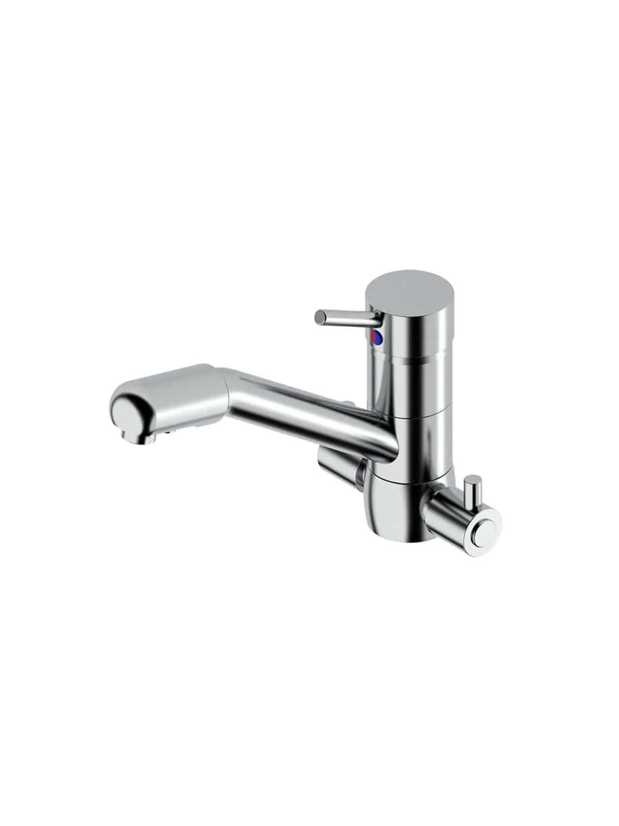 Смеситель для кухонной мойки Quadro design Idealaqua Inox 64UR CR четырехходовый цена от 53 068 ₽ Фото Смеситель для кухонной мойки Quadro design Idealaqua Inox 64UR CR четырехходовый