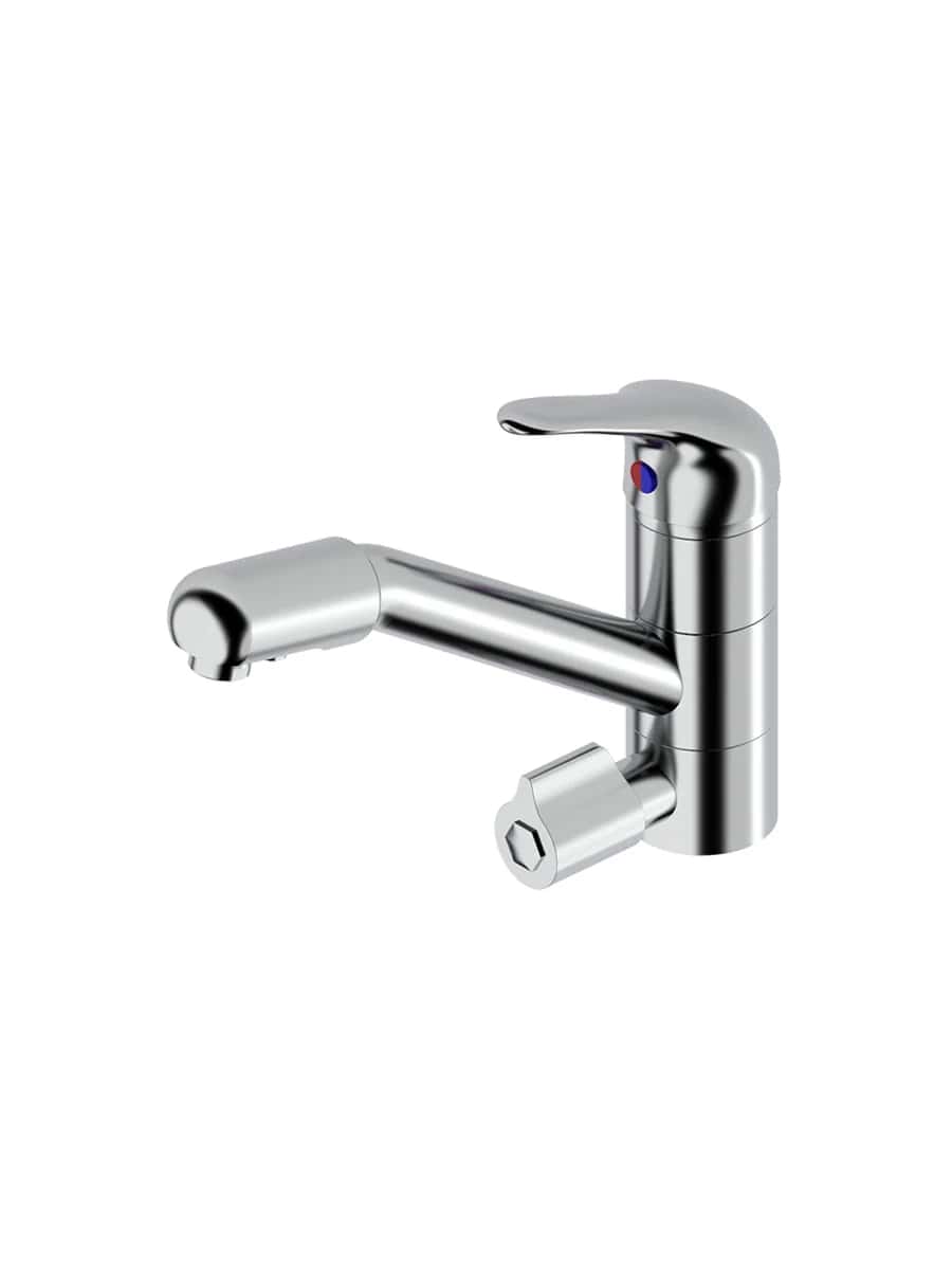 Смеситель для кухонной мойки Quadro design Idealaqua Inox 64P/1 с краном для фильтра цена от 37 385 ₽ Фото Смеситель для кухонной мойки Quadro design Idealaqua Inox 64P/1 с краном для фильтра