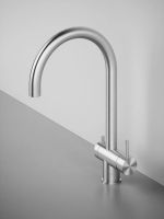 Кухонный смеситель Quadro design Idealaqua Inox 385 с краном для фильтра схема 2