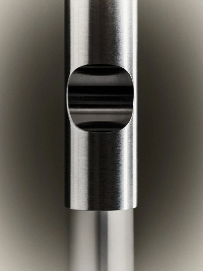 Кухонный смеситель встраиваемый Quadro design Idealaqua Inox 563.23.700 дистанционный ФОТО