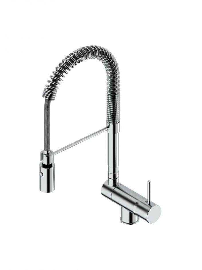 Кухонный смеситель Quadro design Kitchen Brass 137/1 CR для мойки под окном