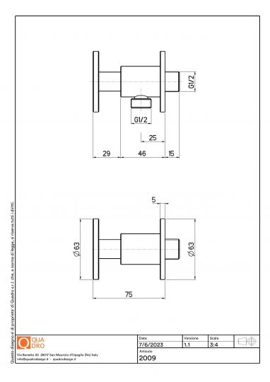 Вентиль с шланговым подключением Quadro design Complements 2009 AS схема 2 Вентиль с шланговым подключением Quadro design Complements 2009 AS схема 2