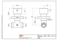 Настенный запорный клапан 1/2" Quadro design Complements 1200 схема 4