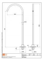 Напольный излив для ванны Quadro design Complements BV4200 схема 2
