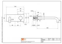 Смеситель для раковины Quadro design Source 13 14R.00 AS удлиненный излив схема 2