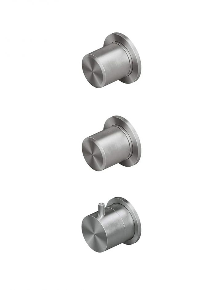 Изображение Термостатический смеситель Quadro design Stereo 16 49 AS два запорных крана