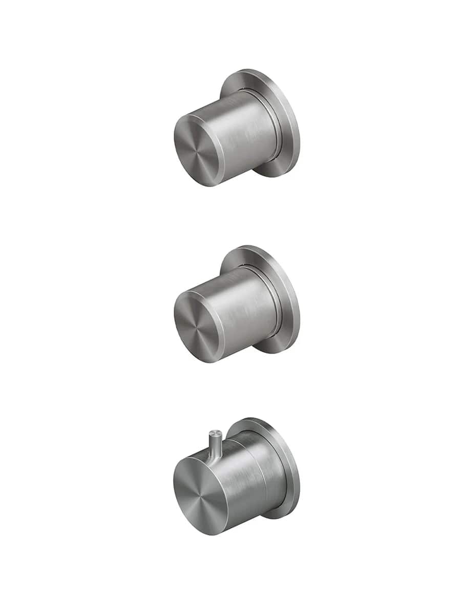 Термостатический смеситель Quadro design Stereo 16 49 AS два запорных крана цена от 214 658 ₽ Фото Термостатический смеситель Quadro design Stereo 16 49 AS два запорных крана