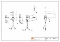 Смеситель на борт ванны Quadro design HB 15 95 AS с изливом схема 2