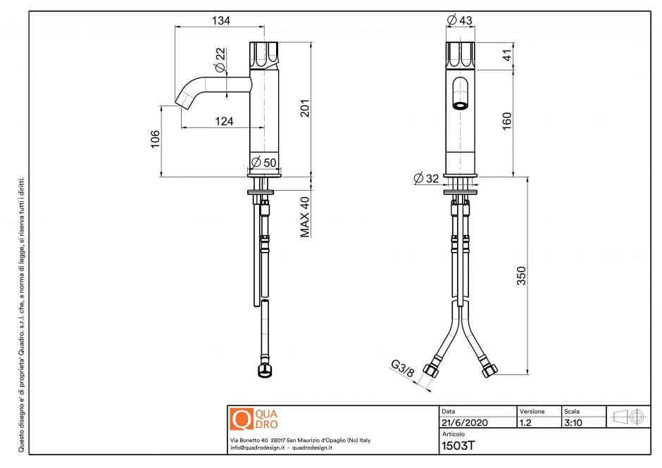 Смеситель для раковины Quadro design HB 15 03T AS брашированный изогнутый излив ФОТО