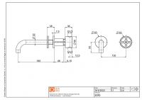 Смеситель для раковины Quadro design Valvola02 20 10 встраиваемый настенный схема 5