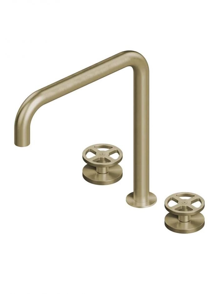 Смеситель для раковины Quadro design Valvola02 20 31V повортный высокий излив ФОТО