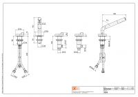 Смеситель на борт ванны Quadro design Q 18 99 с душем без излива схема 4