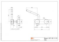 Смеситель для душа Quadro design Q 18 58R встраиваемый схема 2