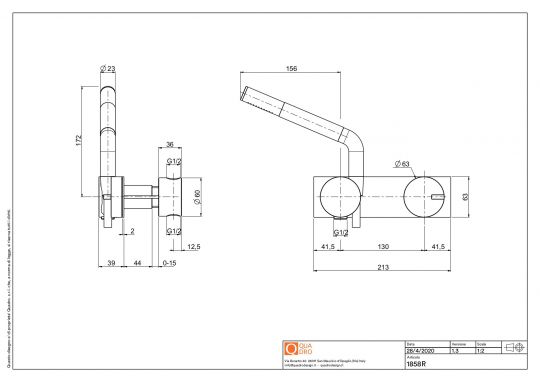 Смеситель для душа Quadro design Q 18 58R встраиваемый схема 2