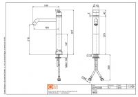 Смеситель для раковины Quadro design Q 18 02 высокий схема 2