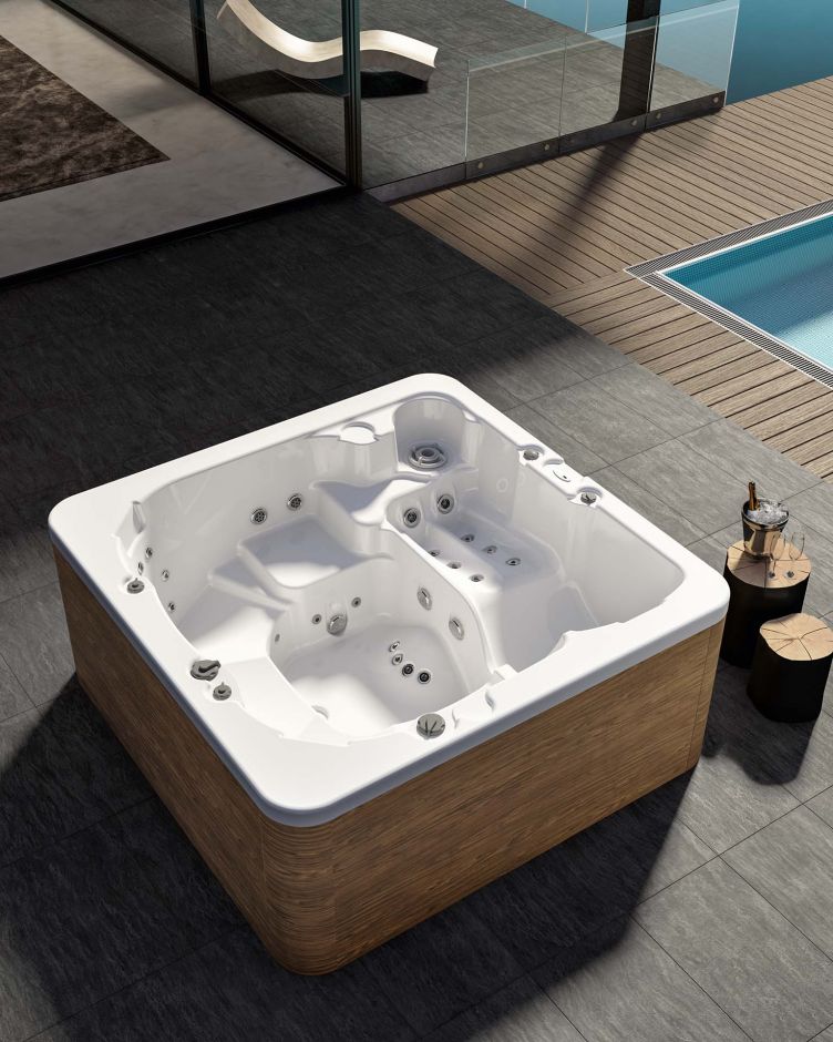 Гидромассажный СПА бассейн Albatros Ground 221х221 ФОТО