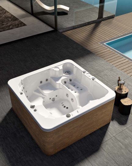 Гидромассажный СПА бассейн Albatros Ground 221х221 схема 3