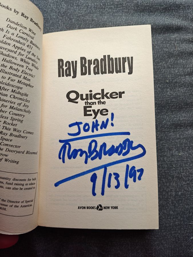 [подписана автором❗] Quicker than eye by Ray Bradbury
