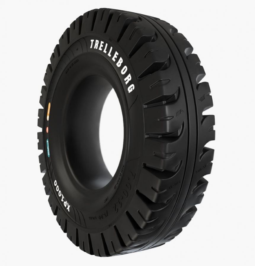 Шина цельнолитая 27x10-12 (250/75-12) XP1000 Trelleborg (без бурта)