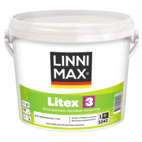Краска Интерьерная Linnimax Litex 3 0,9л Глубокоматовая База 1  / Линнимакс Литекс 3.