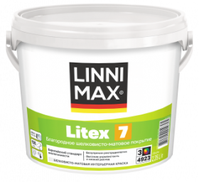 Краска Интерьерная Linnimax Litex 7 2,35л Шелковисто-Матовая База 3 / Линнимакс Литекс 7.