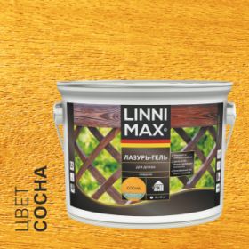 Лазурь-Гель для Дерева Linnimax Лазурь-Гель 2,5л Сосна Тонкослойная для Наружных Работ / Линнимакс.