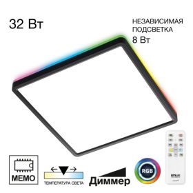 Светильник с Пультом Citilux NORMA CL749K301 RGB Черный, Высокопрочный Полимер / Ситилюкс