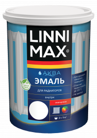 Аква Эмаль для Радиаторов Linnimax Аква Эмаль 0.9л для Внутренних Работ / Линнимакс