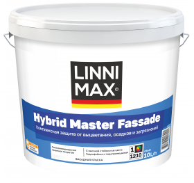 Краска Фасадная Linnimax Hybrid Master Fassade 10л Белая, Комплексная Защита / Линнимакс Гибрид Мастер Фассаде