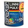 Эмаль по Ржавчине Linnimax Эмаль 3в1 0.75л Серый RAL 7040 для Внутренних и Наружных Работ / Линнимакс