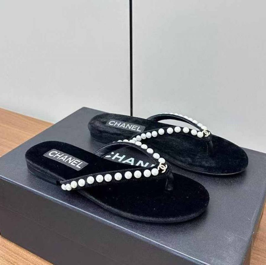Шлепанцы сланцы CHANEL Premium