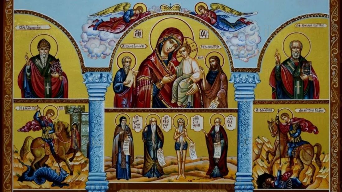 Икона В Скорбях и Печалях Утешение (рукописная вариант 1)