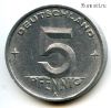 ГДР 5 пфеннигов 1950 A