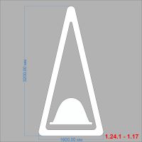Трафарет дорожной разметки 1.24.1 "Искусственная неровность" по ГОСТу (Знак 1.17)