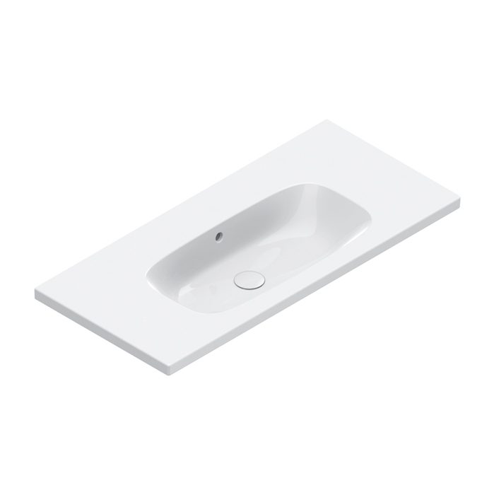 Раковина 100x46 встраиваемая/подвесная Catalano Alvea без отв. под смеситель покрытие Cataglaze+ цвет белый глянцевый 621010001