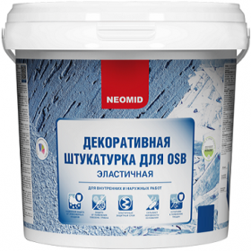 Декоративная Штукатурка для OSB Шуба Neomid 16кг Розовый Эластичная для Внутренних и Наружных Работ / Неомид Фактурная.