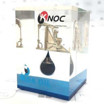 Изготовление пресс-папье с каплей нефти